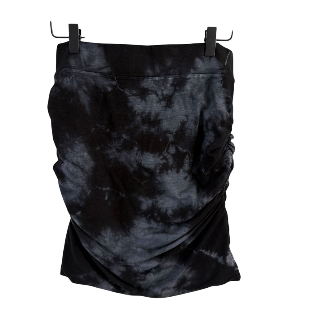 Sundry For Evereve Soleil Ruched Skirt Black Tie Dye Size 2
